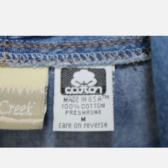 COLDWATER CREEK SIZE M TURTLE NECK CHAMBRAY DENIM - Picture 7 of 8